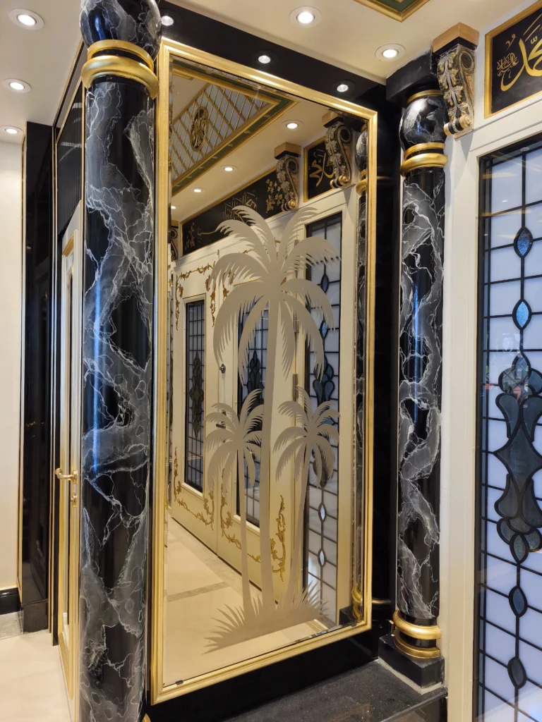 ayna kumlama desen işleme ve montaj fiyatları - Garant Cam