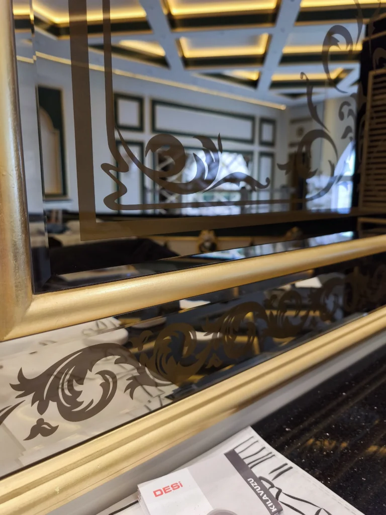 ayna kumlama desen işleme ve montaj fiyatları - Garant Cam