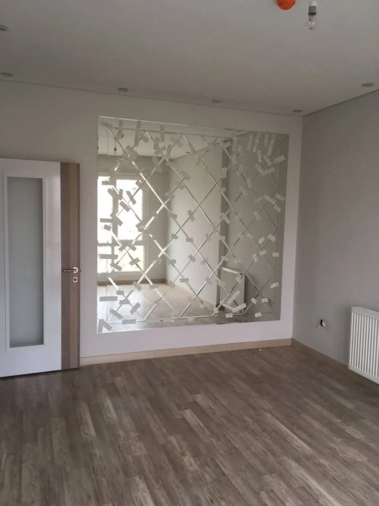 Beylikdüzü baklava dilimli ayna duvar kaplama modelleri ve montajı - Garant Cam