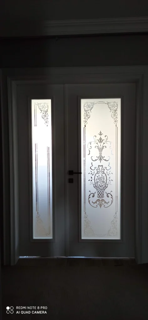 Cam kumlama desen işleme - Garant Cam