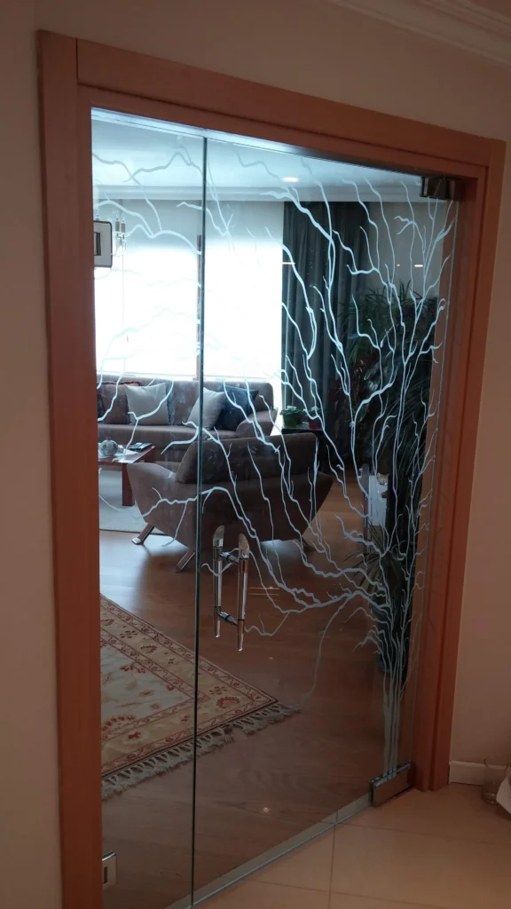 Çengelköy desenli cam kapı modelleri - Garant Cam