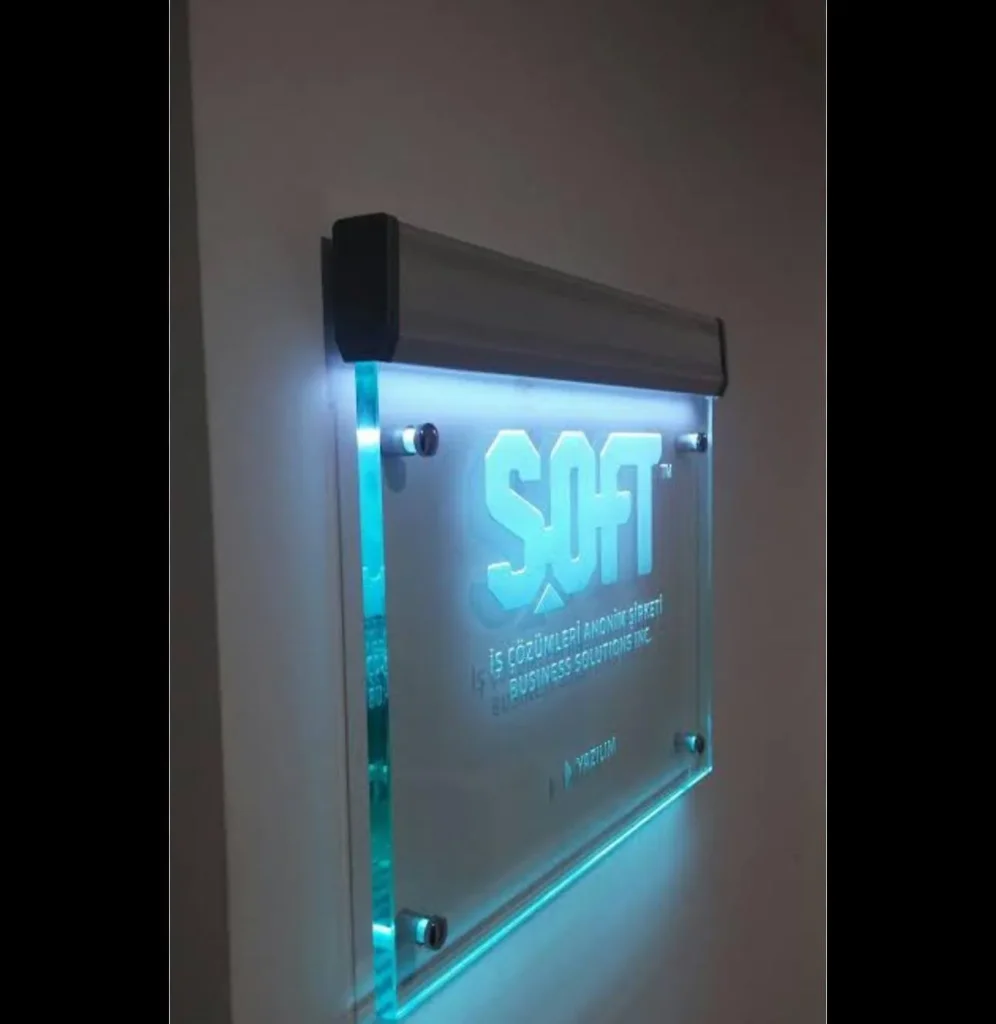 İstanbul  ışıklı cam tabela ve montajı -Garant Cam