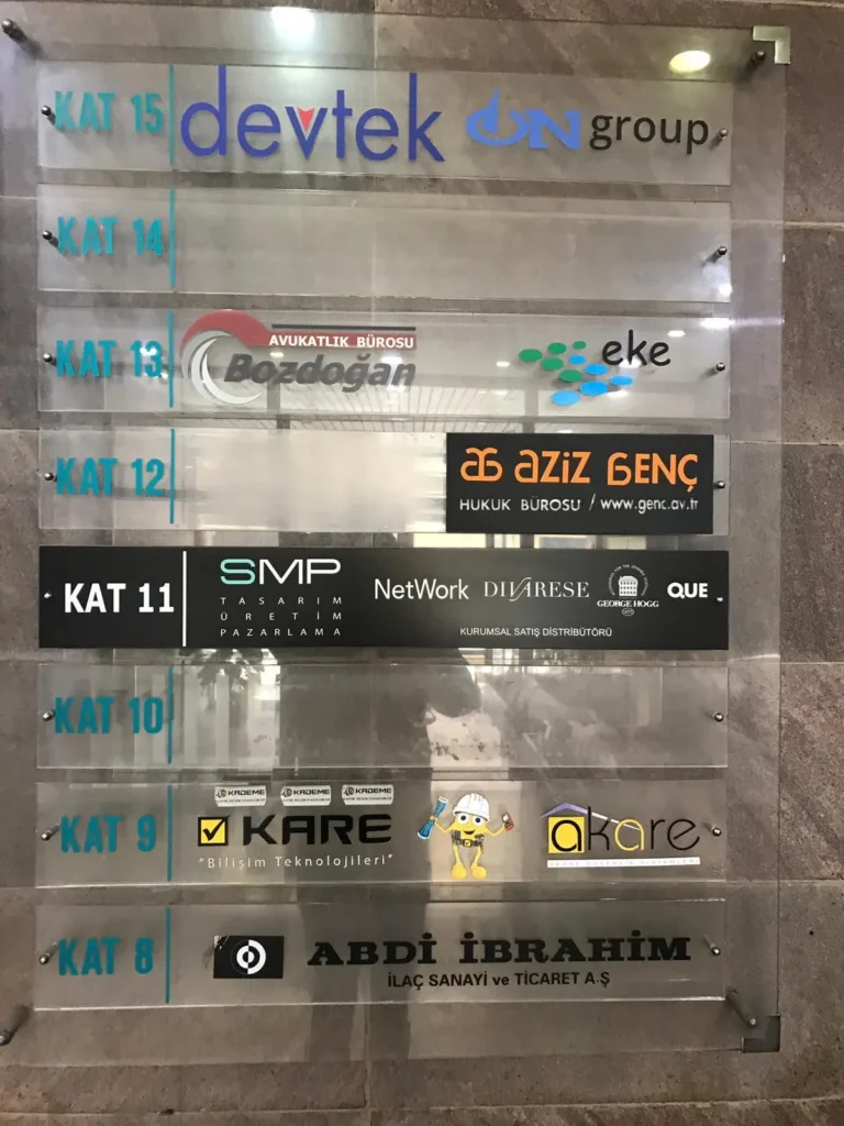 kapı giriş cam tabela fiyatı ve montajı - Garant Cam