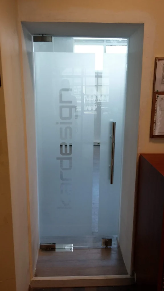 İstanbul buzlu cam kapı ofis için - Garant Cam