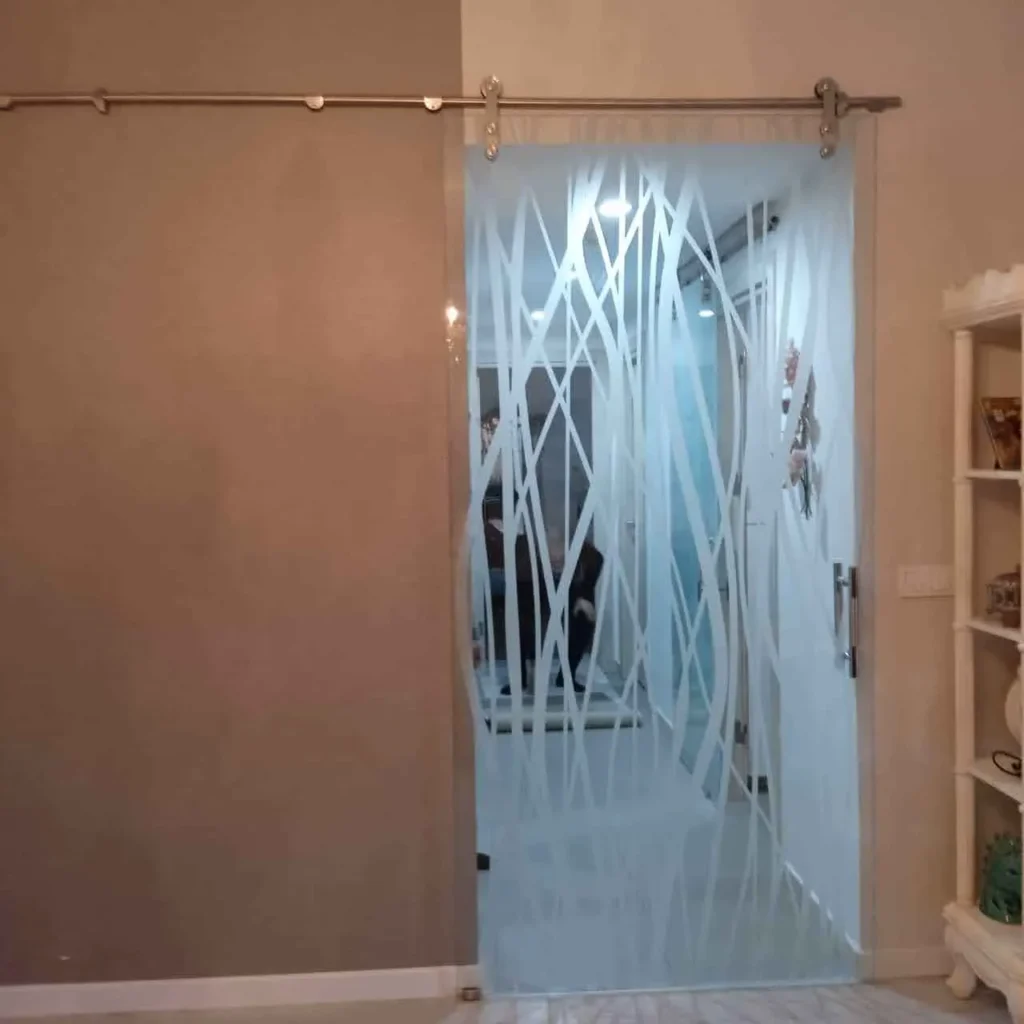 Beykoz sürgülü desenli cam kapı modelleri - Garant Cam