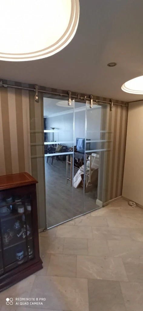 Beykoz sürgülü desenli cam kapı modelleri - Garant Cam