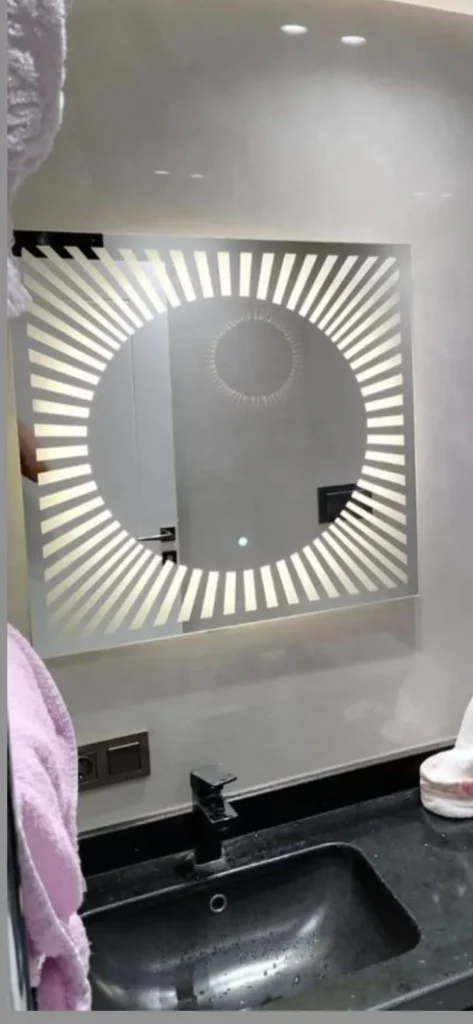 LED kumlamalı ayna modern banyo projesi
