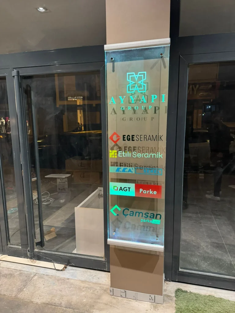 ışıklı cam tabela İstanbul
